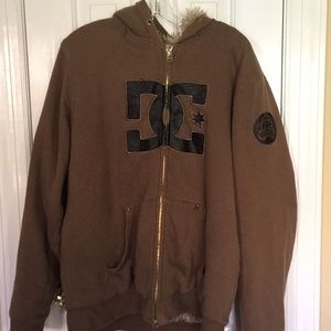 Mens DC hooded zip up